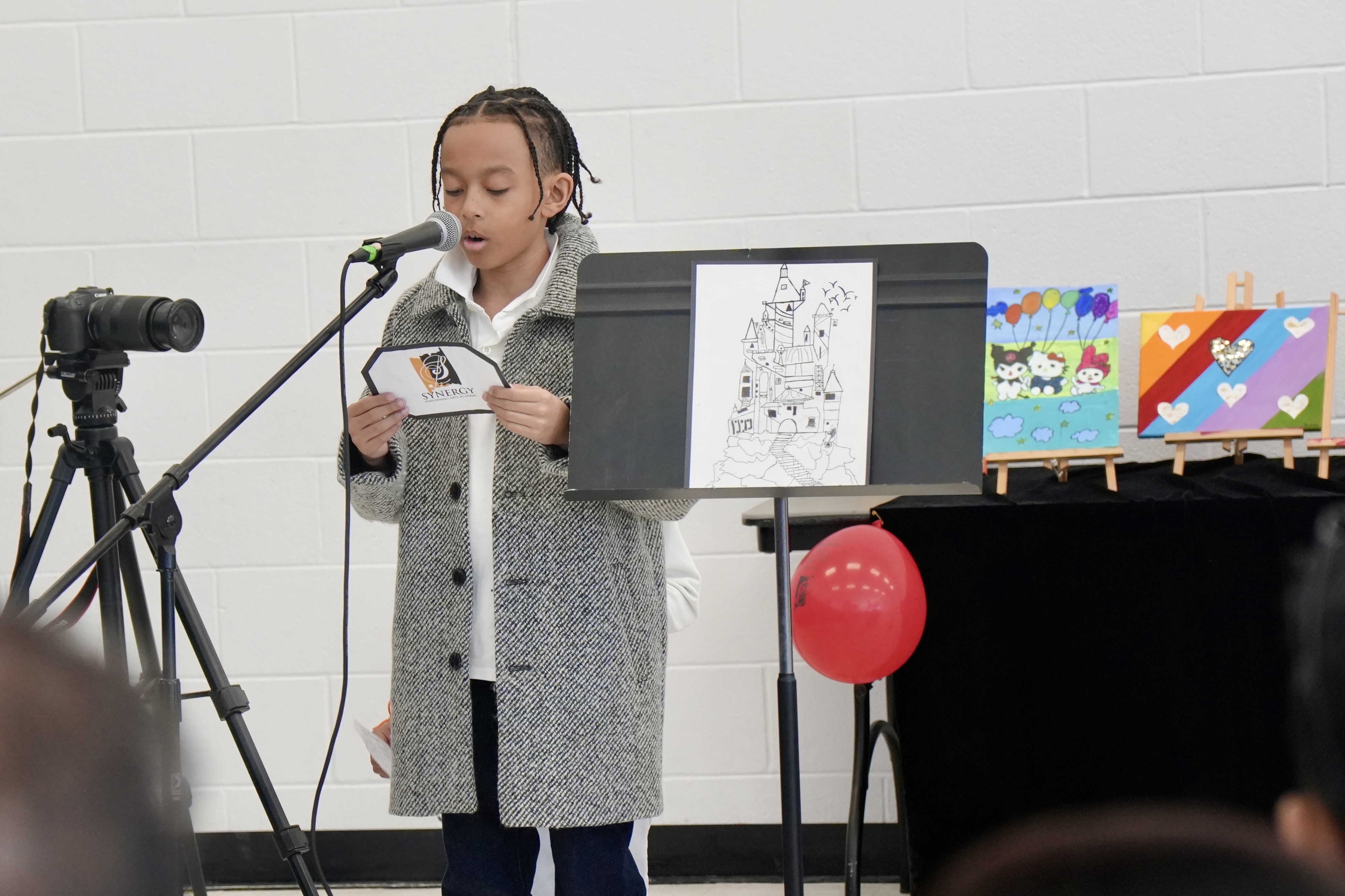 Art Student presenting at Paul Palleschi Rec Centre in Brampton