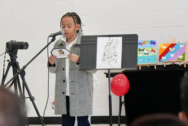 Art Student presenting at Paul Palleschi Rec Centre in Brampton