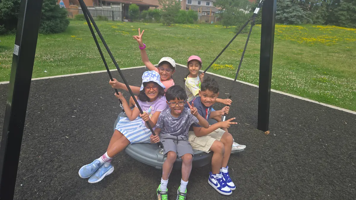 Summer Camp students walking to park in Brampton