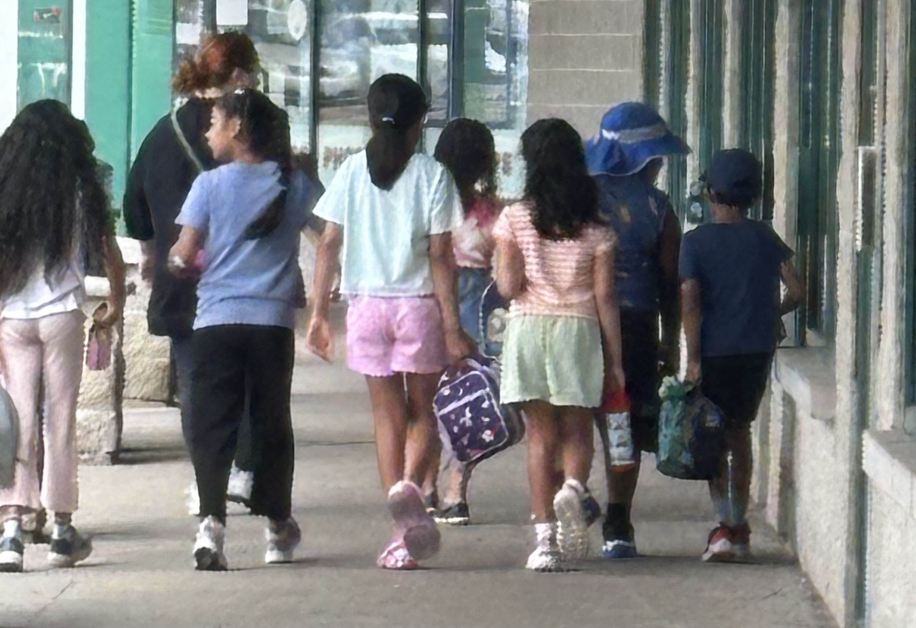 Summer Camp students walking to park in Brampton