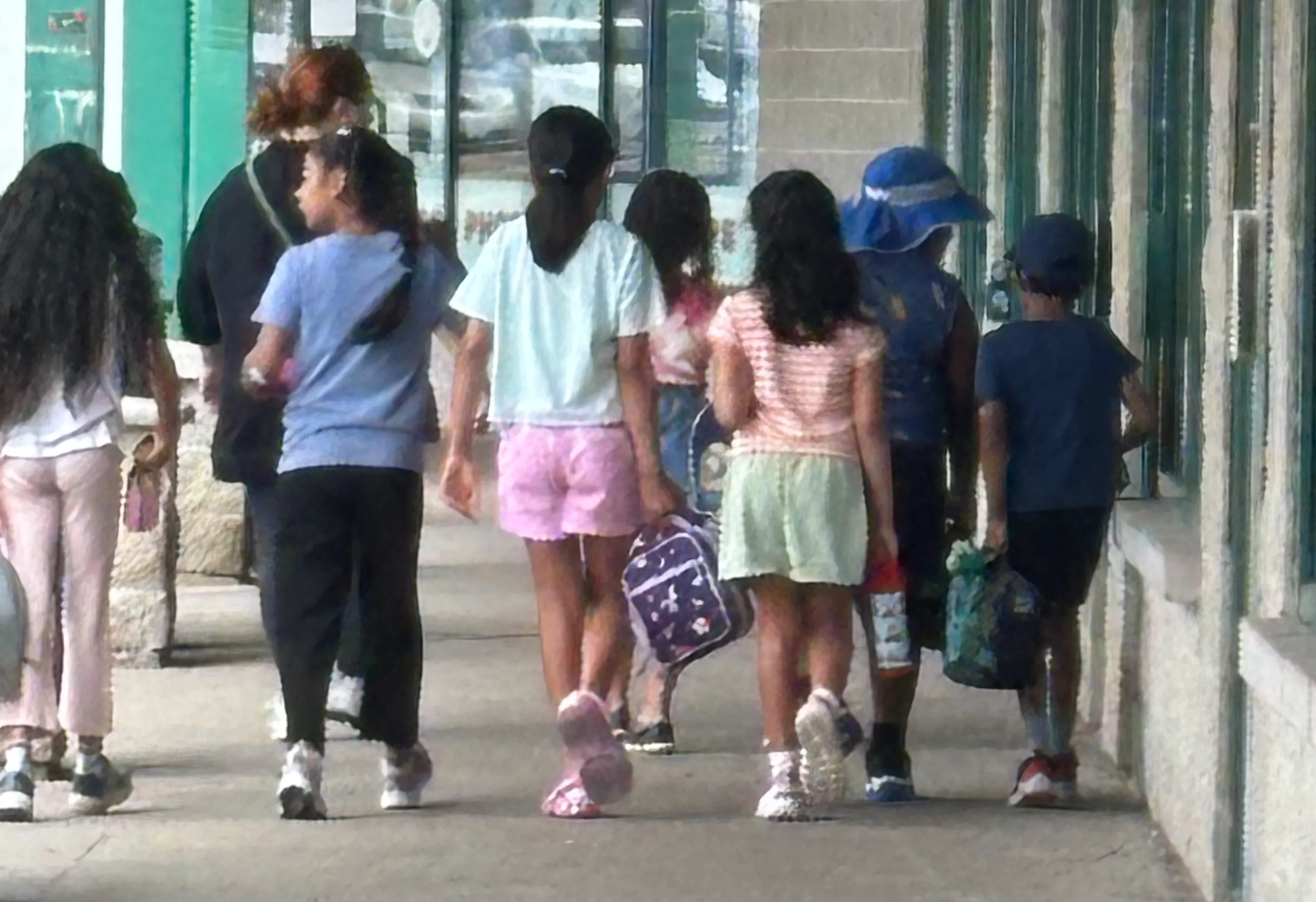 Summer Camp students walking to park in Brampton