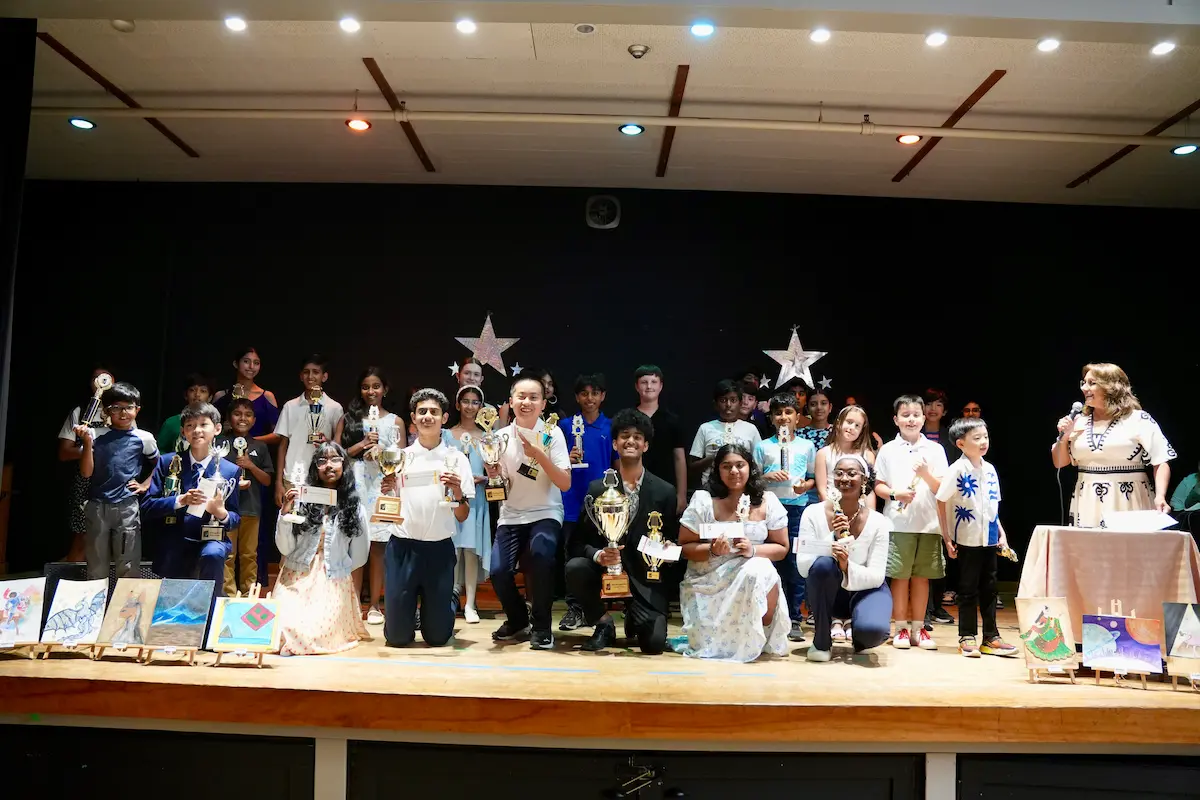 Children exploring music, visual art and drama together