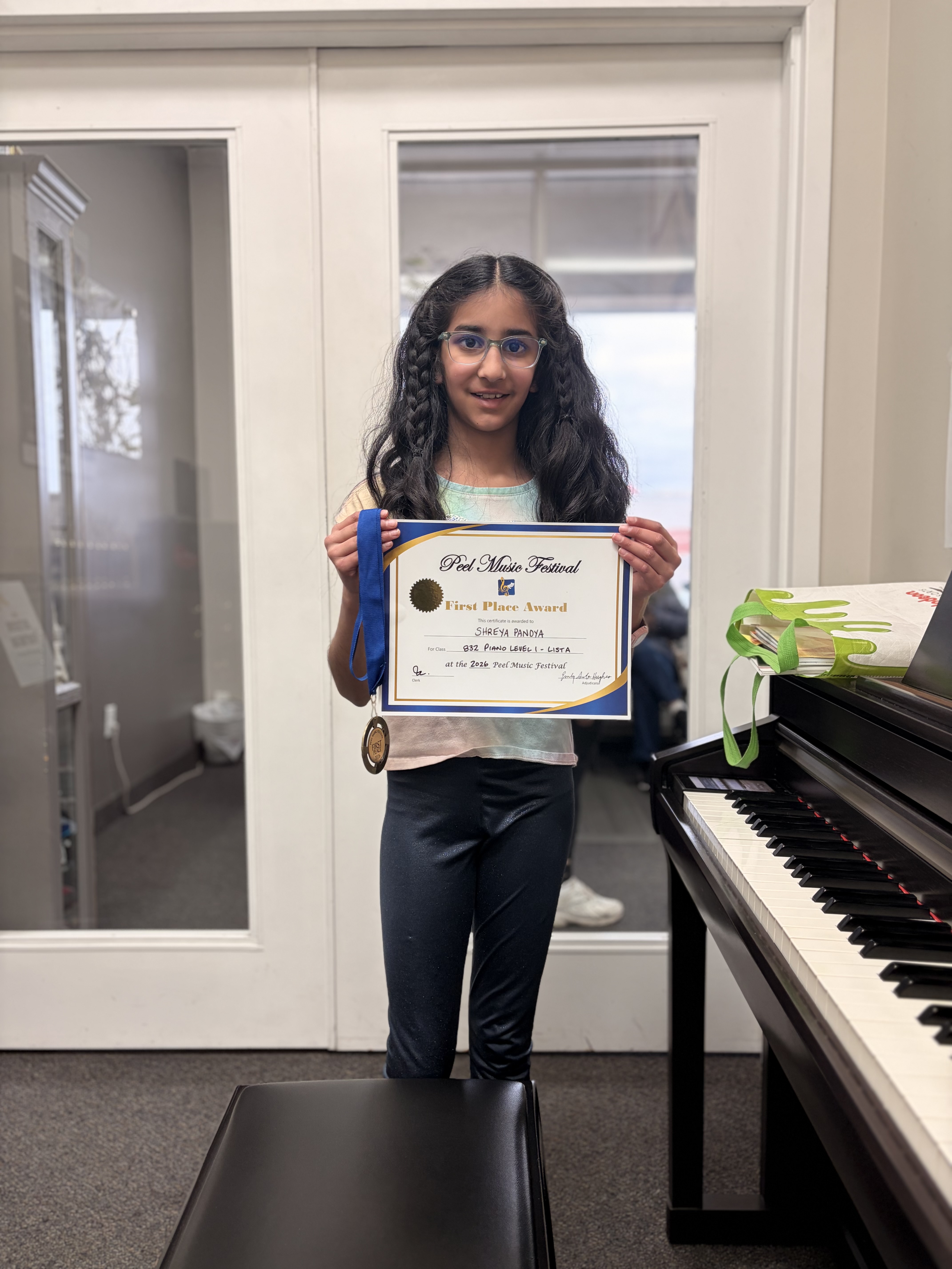 Piano Student Winning Peel Music Festival