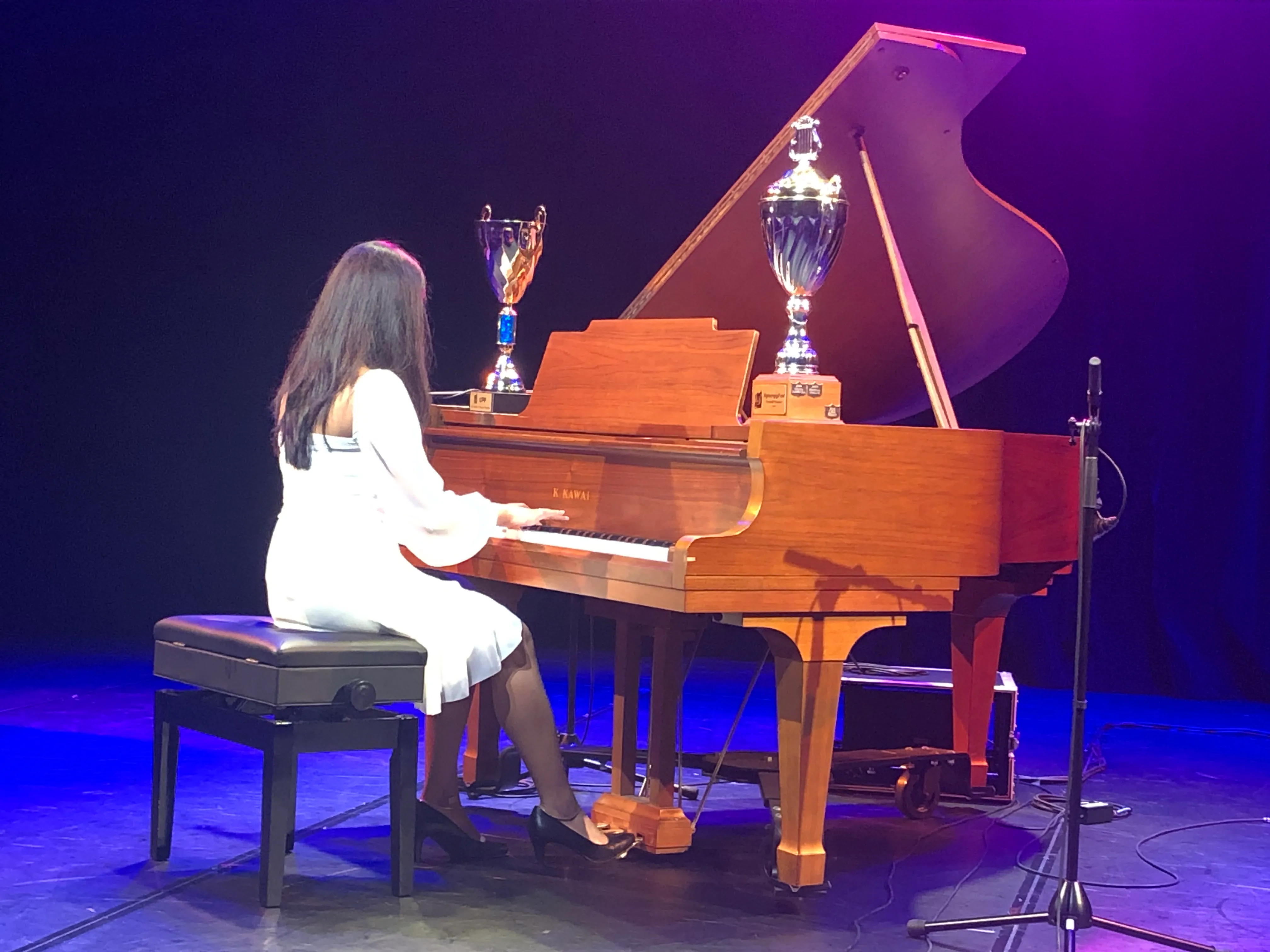Piano student performing at Lester B. Pearson Theatre