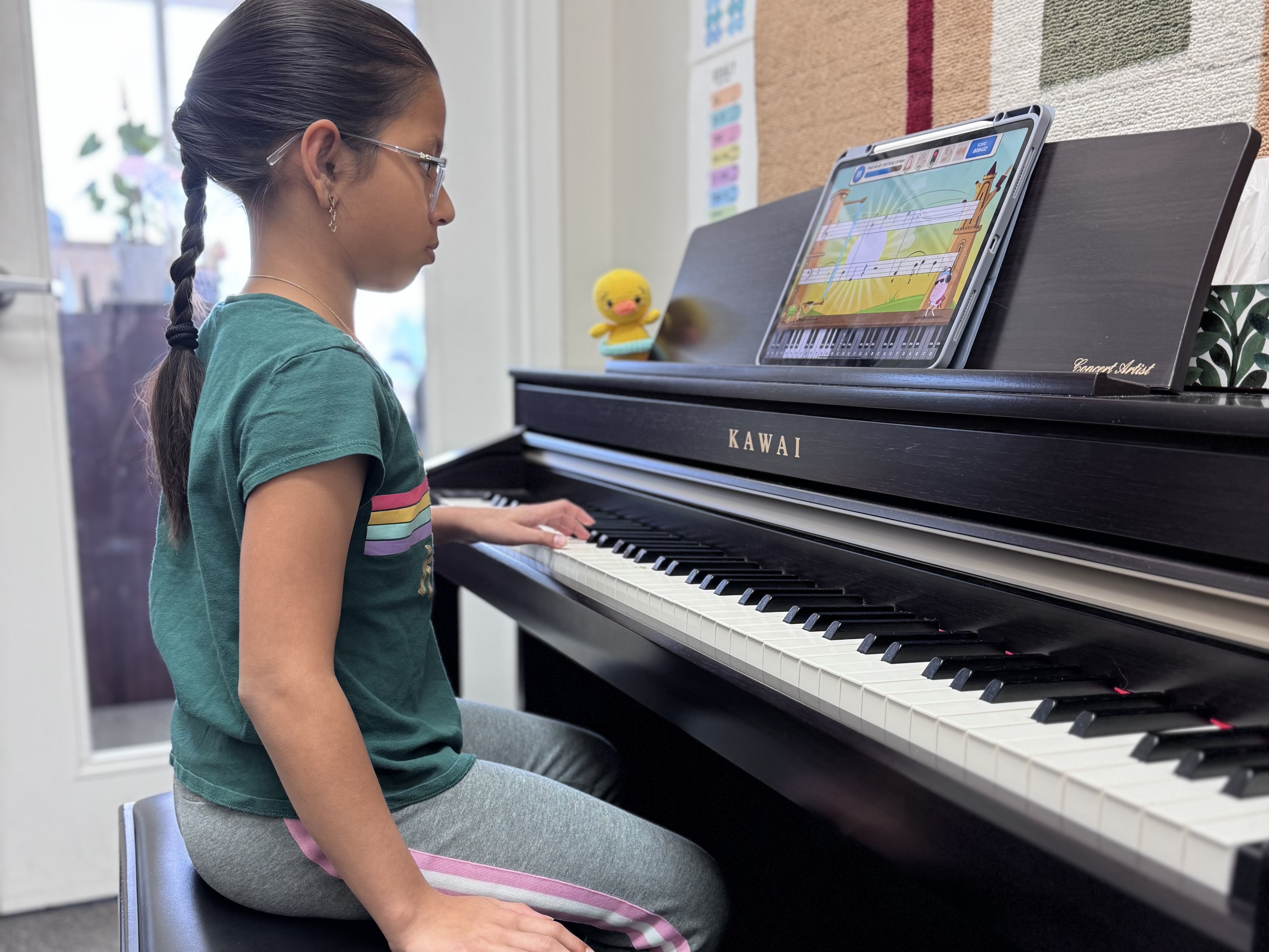 Piano student at Synergy Music Academy