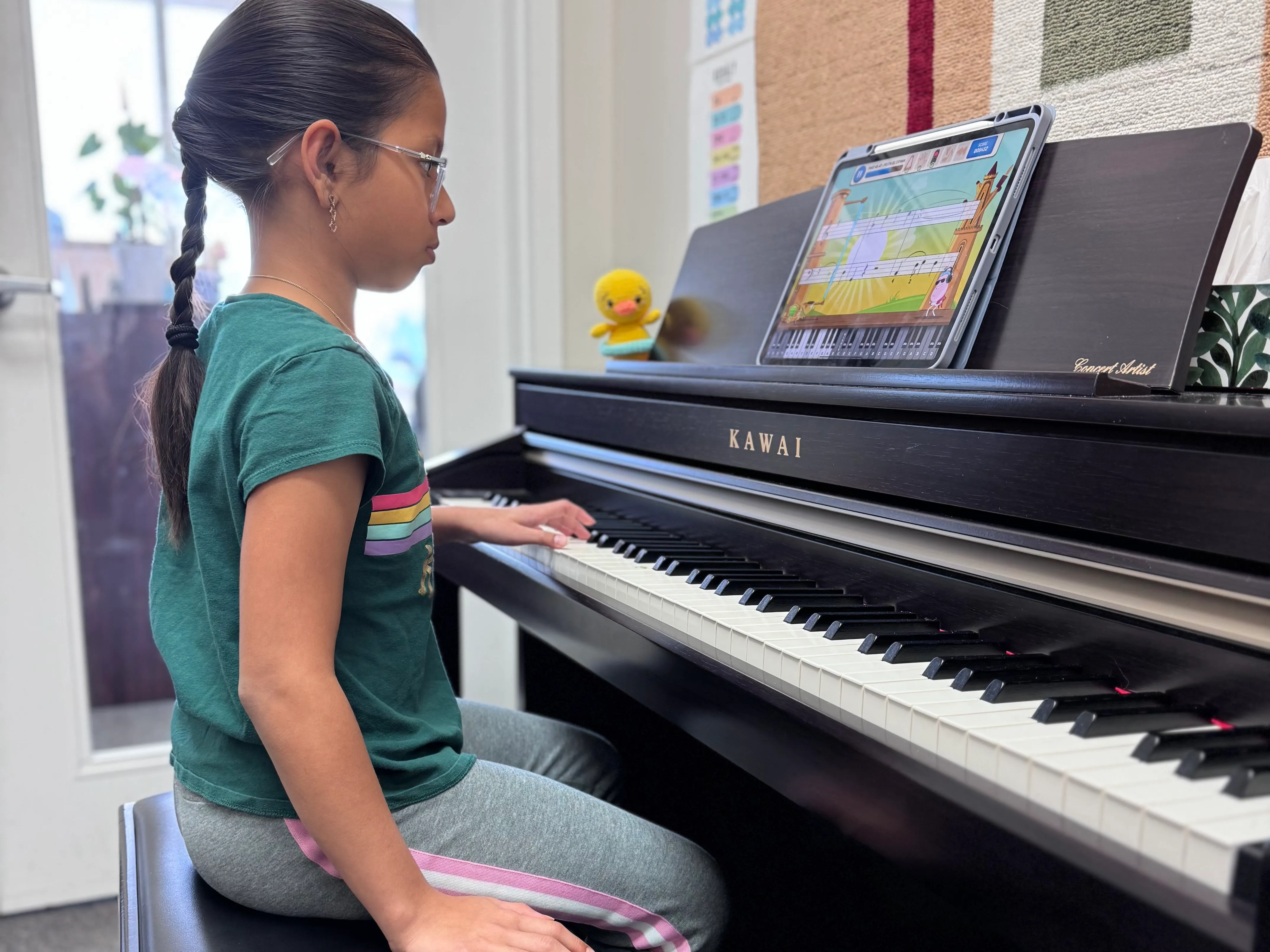 Piano student at Synergy Music Academy