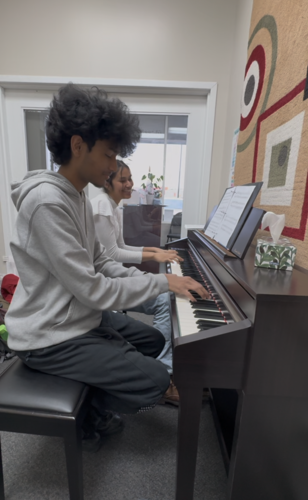 Piano student duet at SYNERGY
