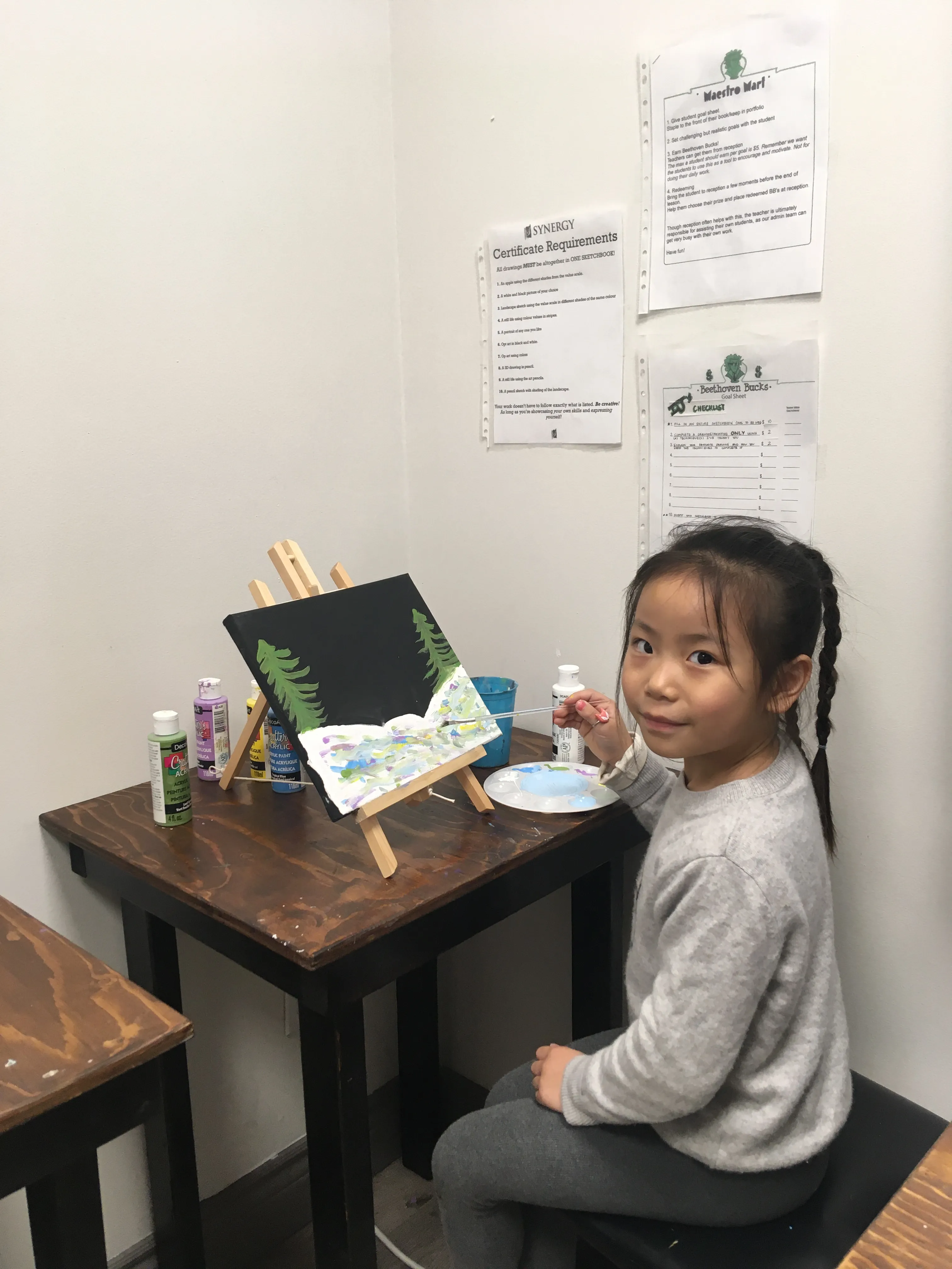 Young artist at Synergy Music Academy in Brampton